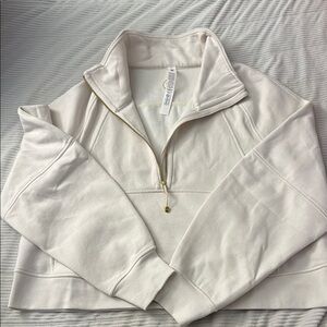 Lululemon Funnel Half Zip Scuba - Gold/Bone XL/XXL